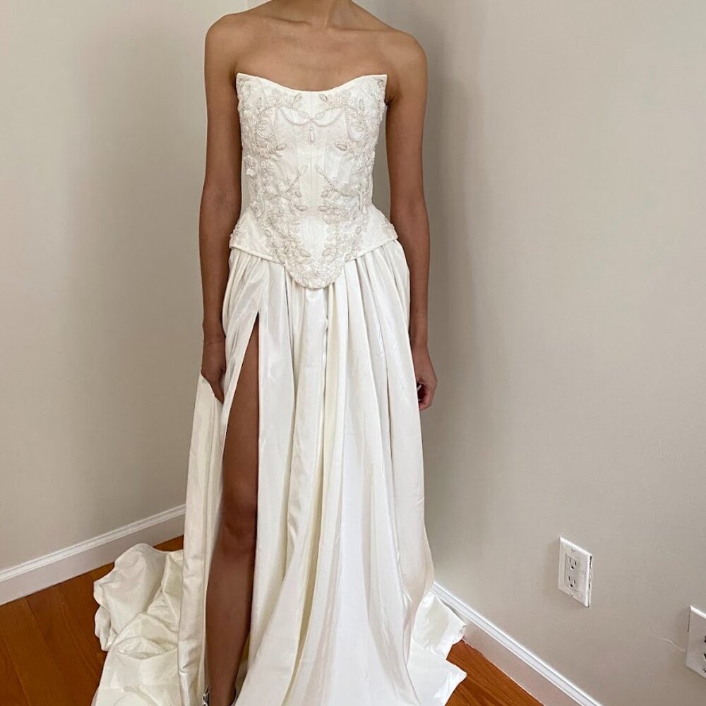 Kim Kassas Isabelle Inspired Beaded Corset Wedding Dress